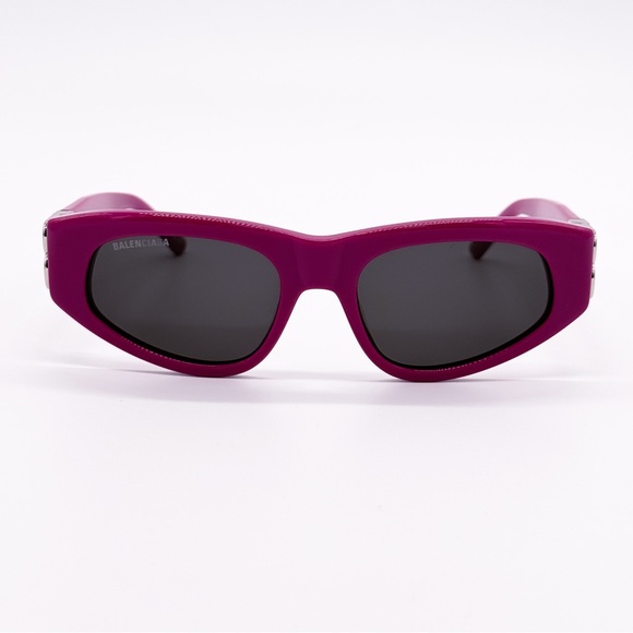 NEW BALENCIAGA BB0095S 017 PINK CAT EYE UNISEX SUNGLASSES - Picture 3 of 13